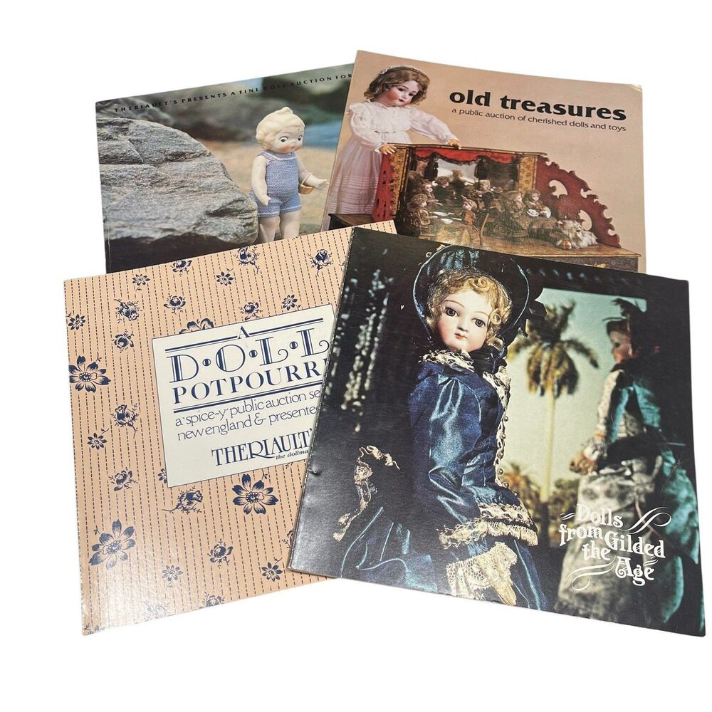 Lot Theriault Dolls Auction Catalog Books 1981 Old Treasures Gilded Age Set Of 4
